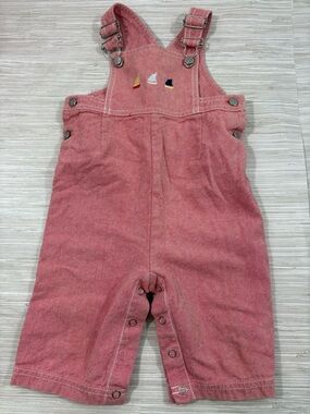 CYRILLUS 18 MONTHS ✨ red Kids Overalls with Nautical Embroidery good condition